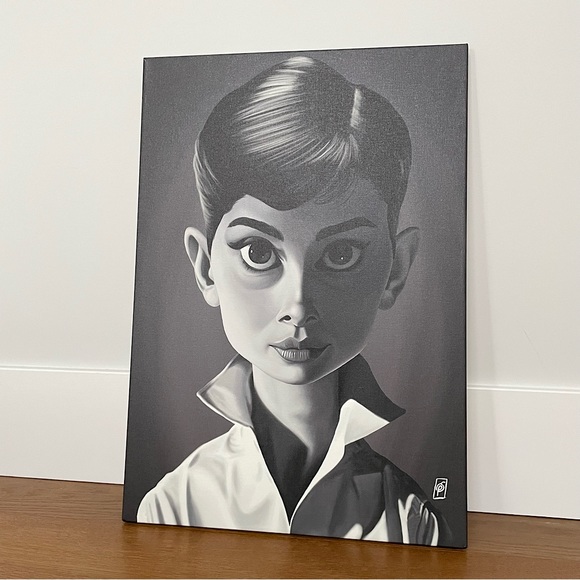 Rob Snow Audrey Hepburn Wrapped Canvas Print - Picture 3 of 9